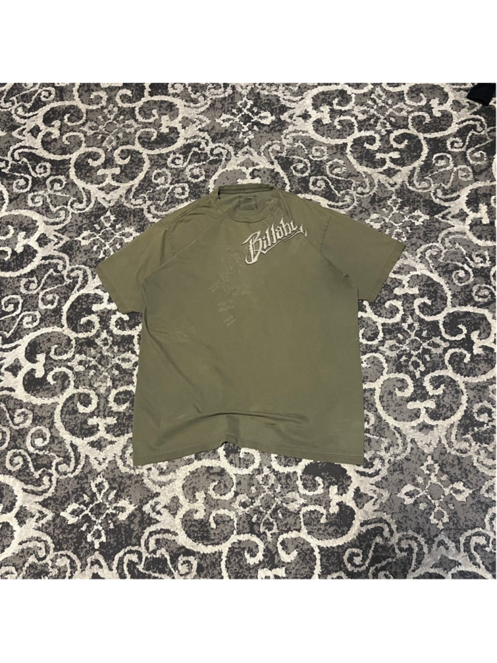 Men's Billabong Short Sleeve Tee XL Olive Green with White Logo
